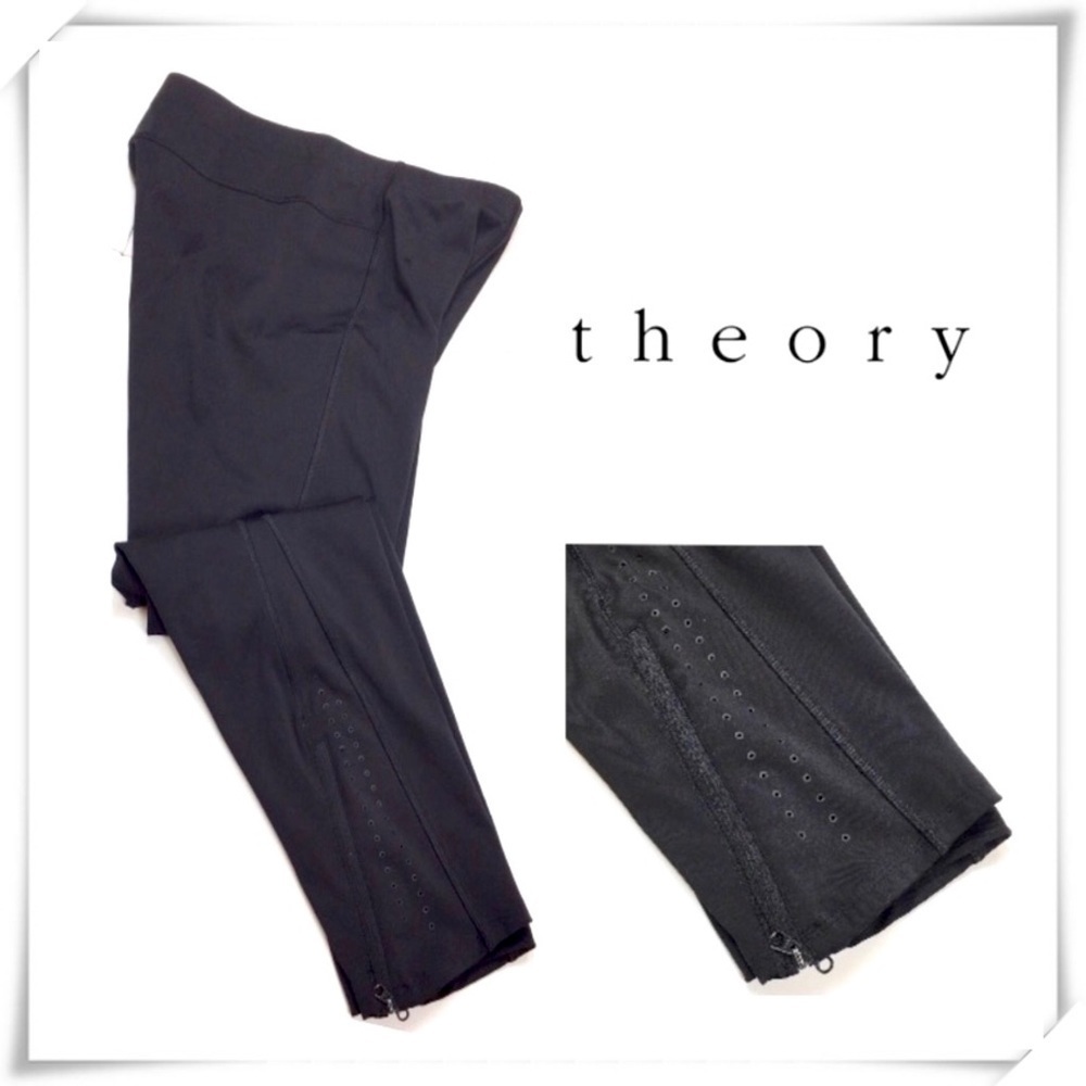 Theory Ankle Zip Leggings Black